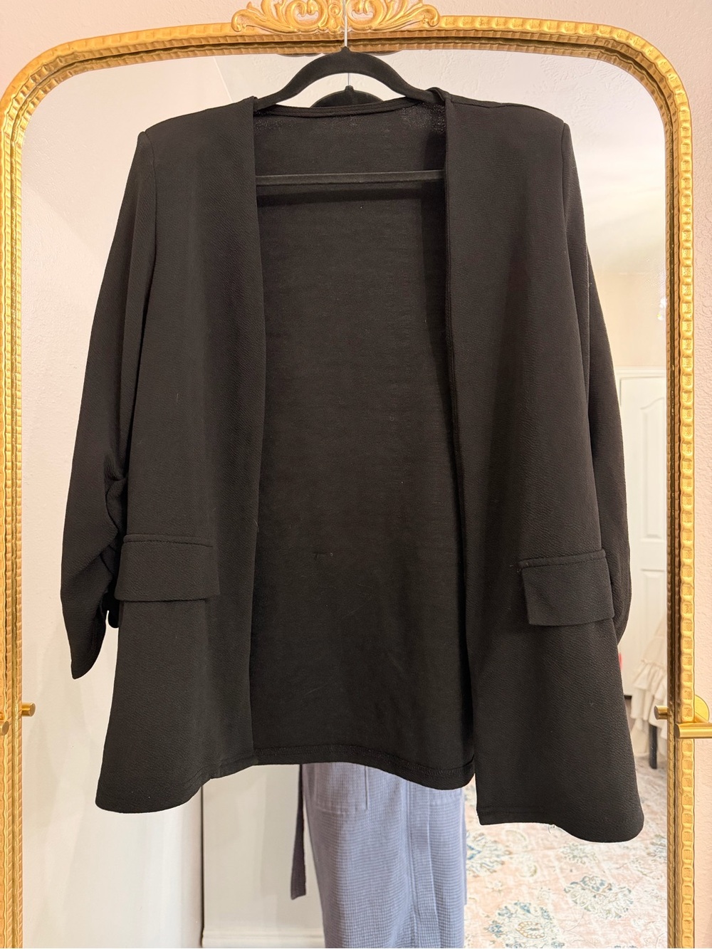 Amazon Black Open-Front Blazer Jacket